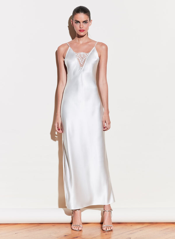 Creme - Daphne Lace Insert Gown | Fleur du Mal - DEMO