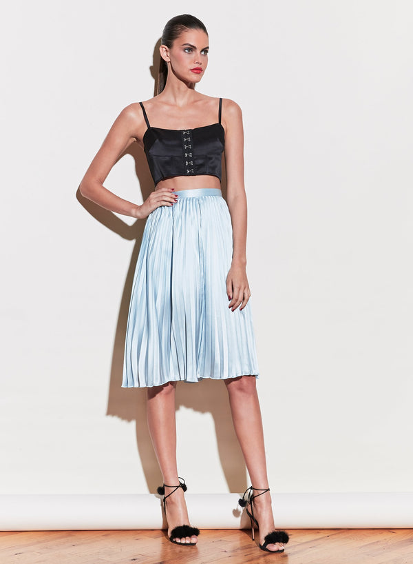 Glacier - Pleated Lace Insert Skirt | Fleur du Mal - DEMO