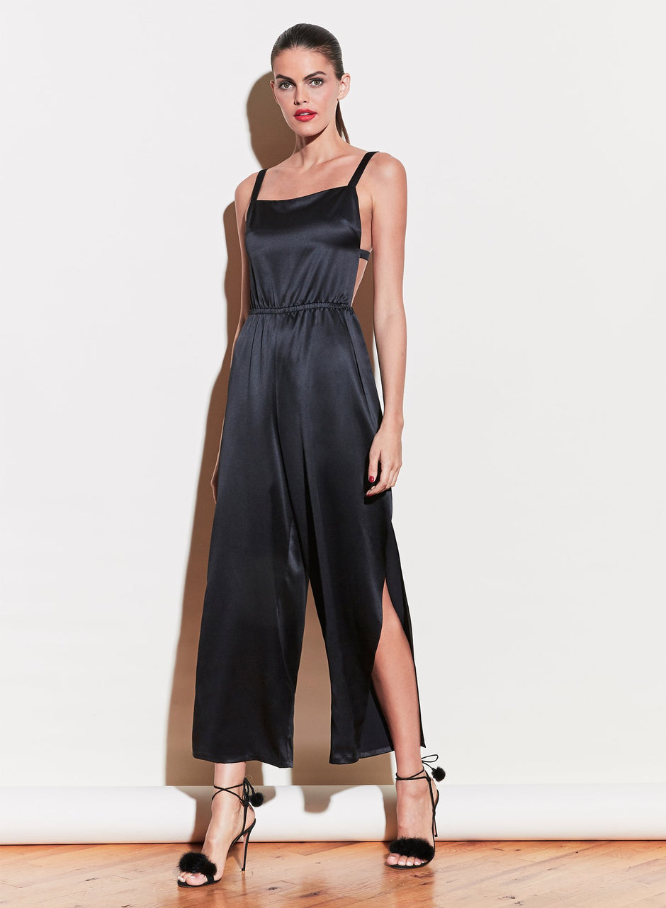 Black - Apron Jumpsuit | Fleur du Mal - DEMO