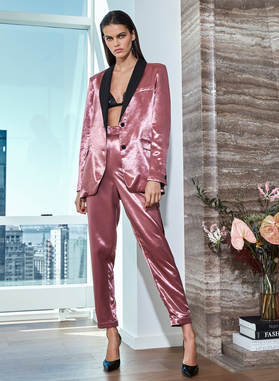 Shiny rosewood - Rosewood Luster Blazer | Fleur du Mal - DEMO
