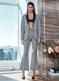 Plaid Check Flare Pant