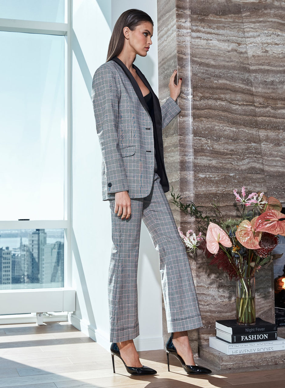 Plaid check - Plaid Check Flare Pant | Fleur du Mal - DEMO