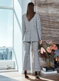 Plaid Check Flare Pant