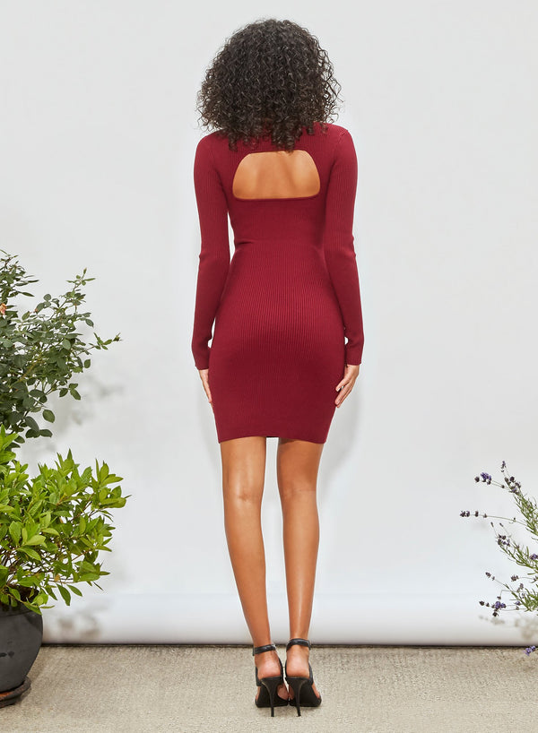 Mulberry - Sweetheart Knit Dress | Fleur du Mal - DEMO
