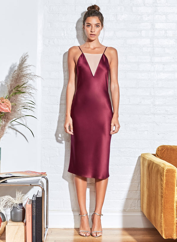 Mulberry - Sheer Plunge Bias Slip | Fleur du Mal - DEMO