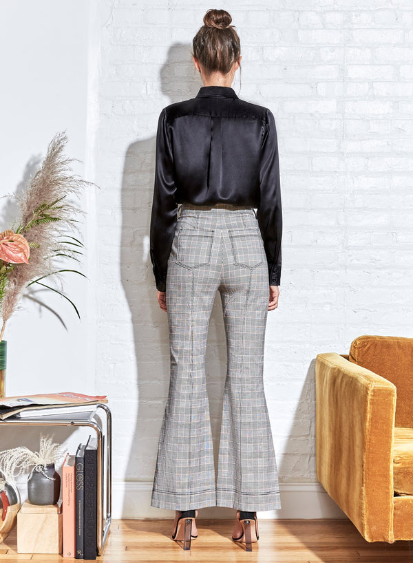 Black - Silk Bra Detail Shirt | Fleur du Mal - DEMO