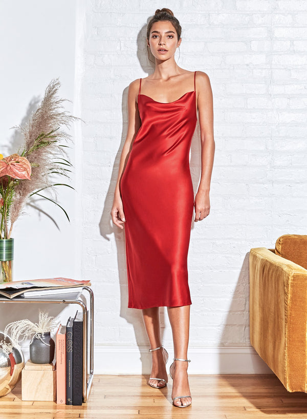 Rouge - Cowl Neck Slip Dress | Fleur du Mal - DEMO