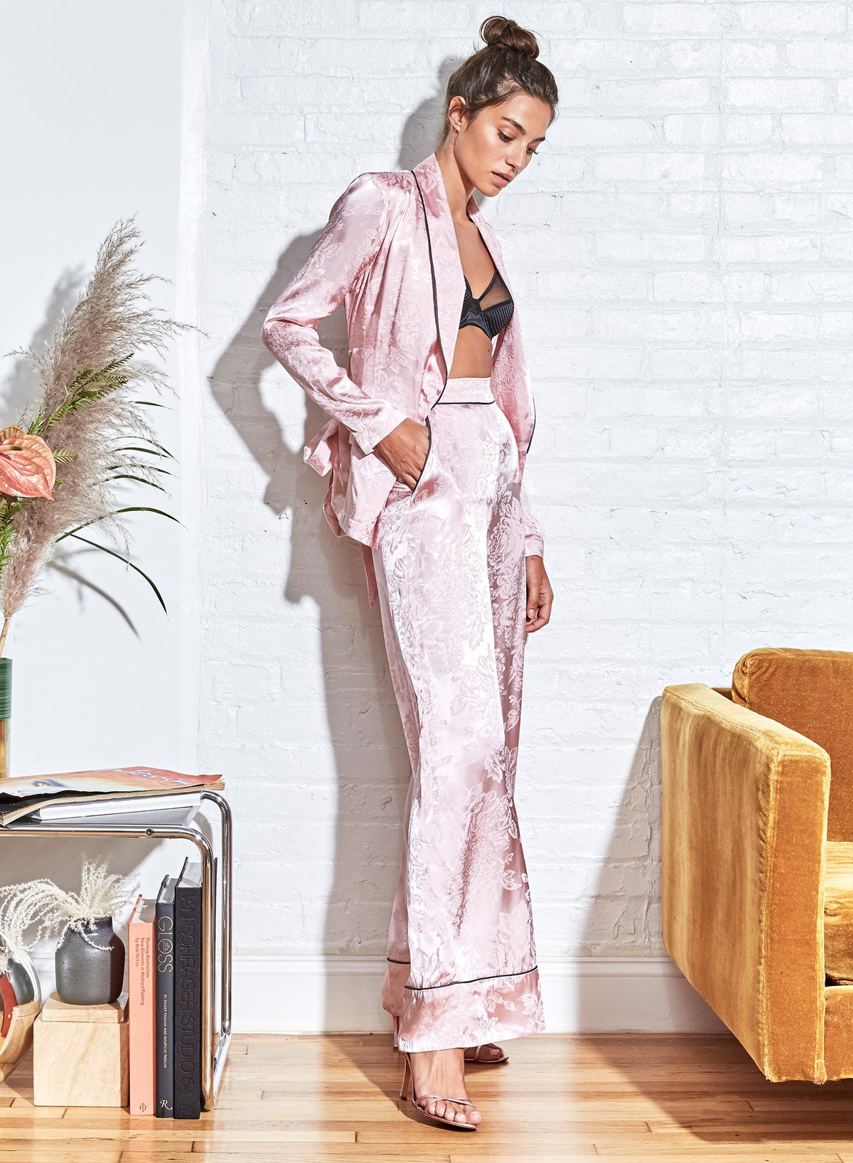 Fleur Jacquard Wide Leg PJ Pant
