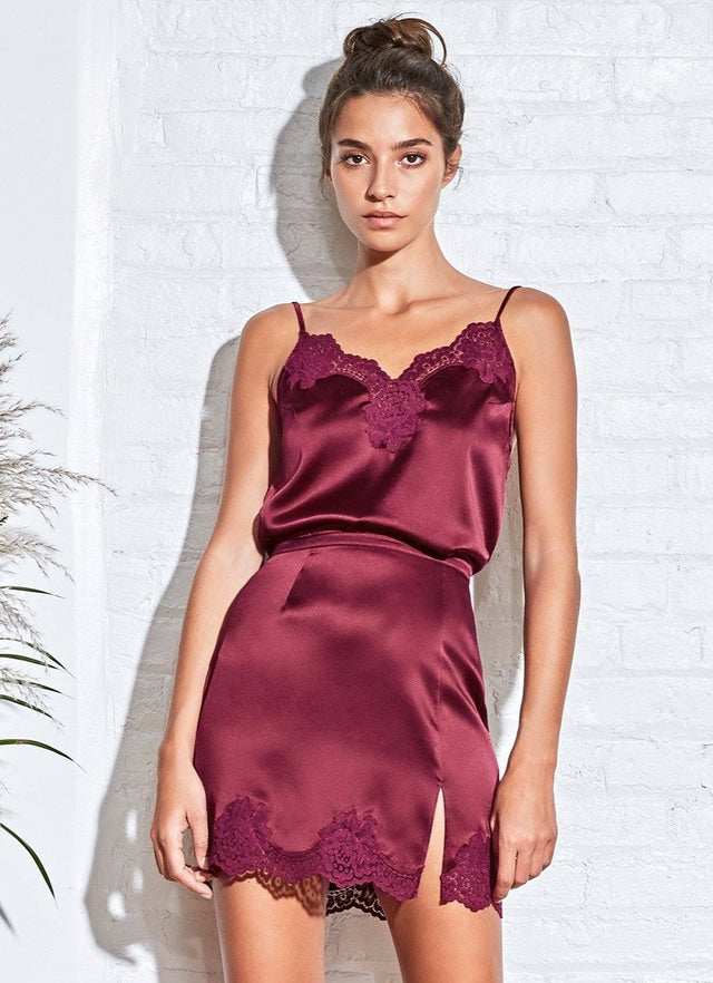 Mulberry - James Lace Trim Cami | Fleur du Mal - DEMO