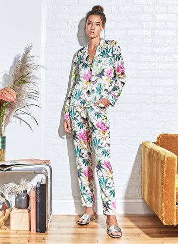 White botanical - Fleur PJ Top | Fleur du Mal - DEMO