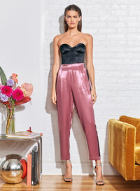 Rosewood Luster Tuxedo Pants