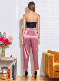 Rosewood Luster Tuxedo Pants