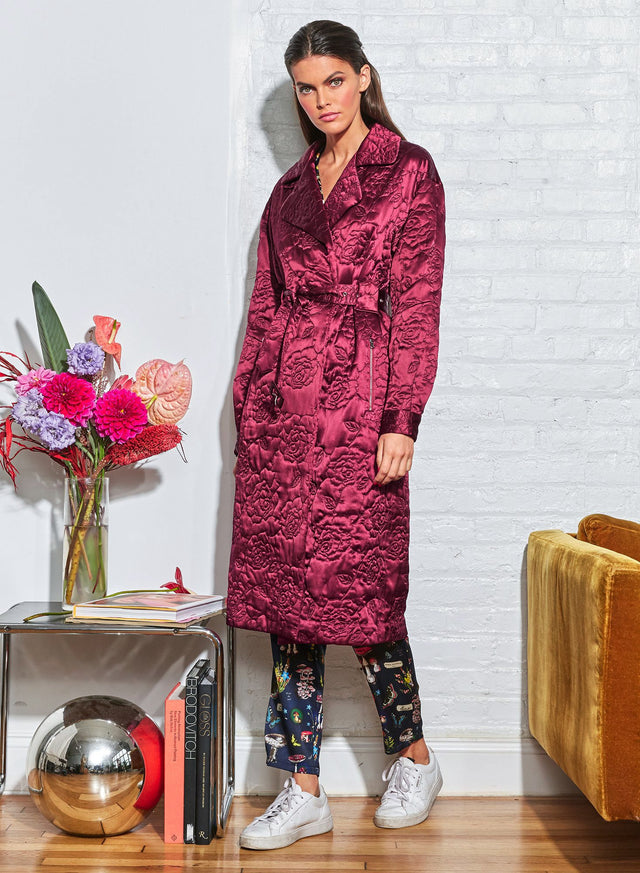 Mulberry - Rose Quilted Moto Trench | Fleur du Mal - DEMO