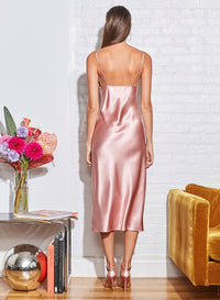 Keyhole Bias Slip Dress