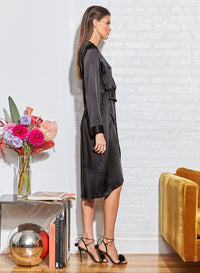 Washable Silk Wrap Robe