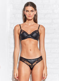 Lace & Vegan Leather Hipster