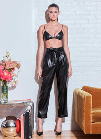 Vegan Leather Triangle Bra