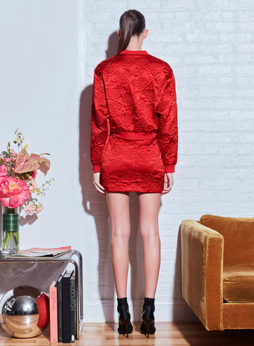 Rouge - Rose Quilted Bomber Jacket | Fleur du Mal - DEMO