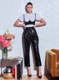 Vegan Leather No Cup Bustier