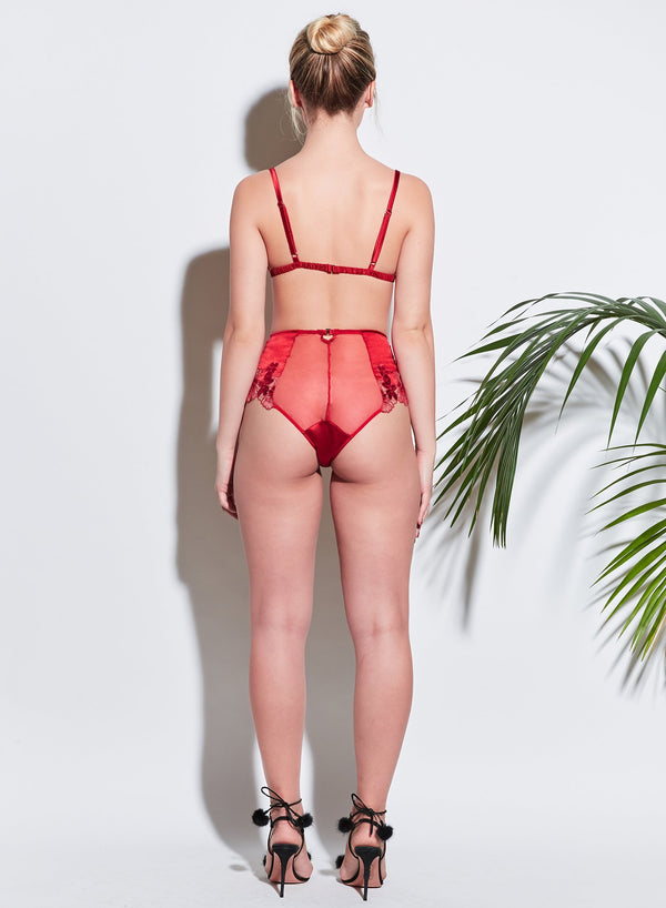Rouge - Violet Triangle Bra | Fleur du Mal - DEMO