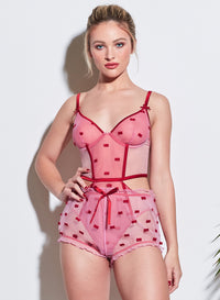 Bow Embroidery Bodysuit