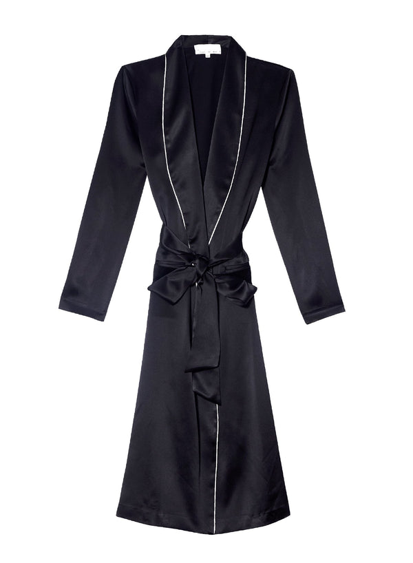 Black - Smoking Robe | Fleur du Mal - DEMO