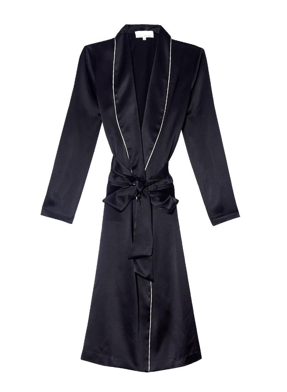 Black - Smoking Robe | Fleur du Mal - DEMO
