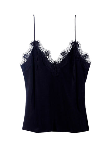 Black - Lace Trim Cami | Fleur du Mal - DEMO