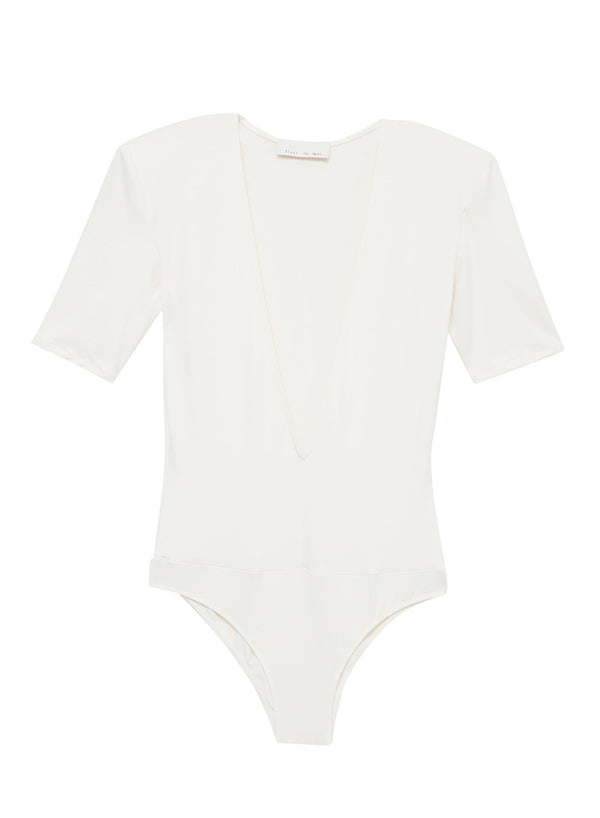 Ivory - Deep V Jersey Bodysuit | Fleur du Mal - DEMO