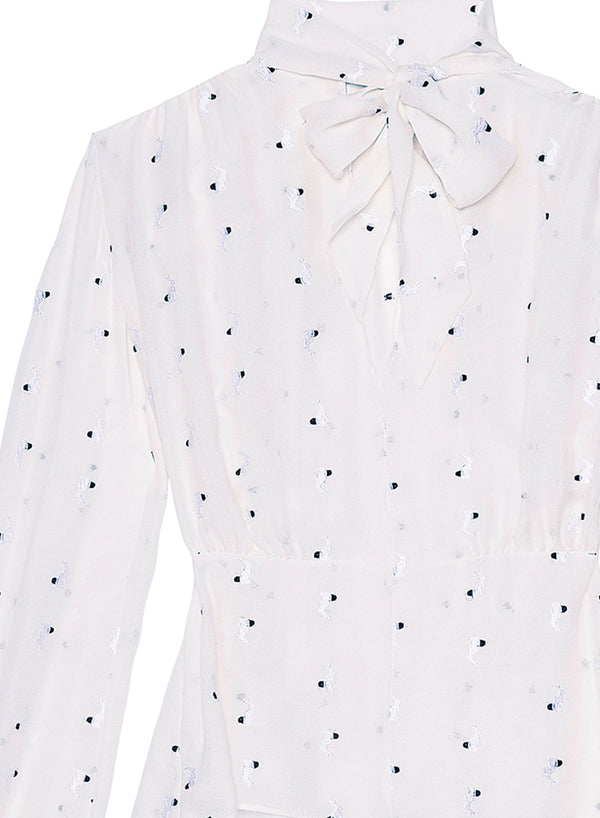 Ivory - Pussy Bow Blouse | Fleur du Mal - DEMO