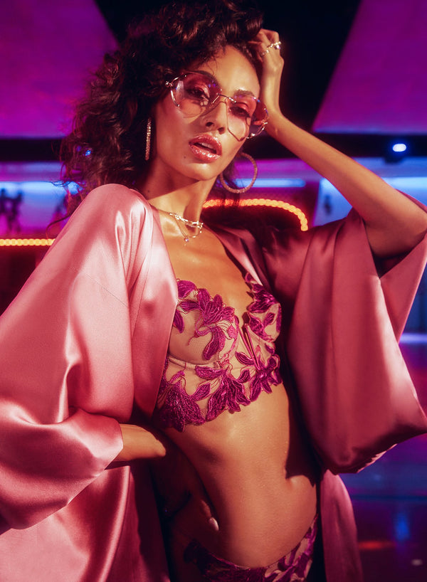 Vixen - Lily Embroidery Longline Demi Bra | Fleur du Mal - DEMO