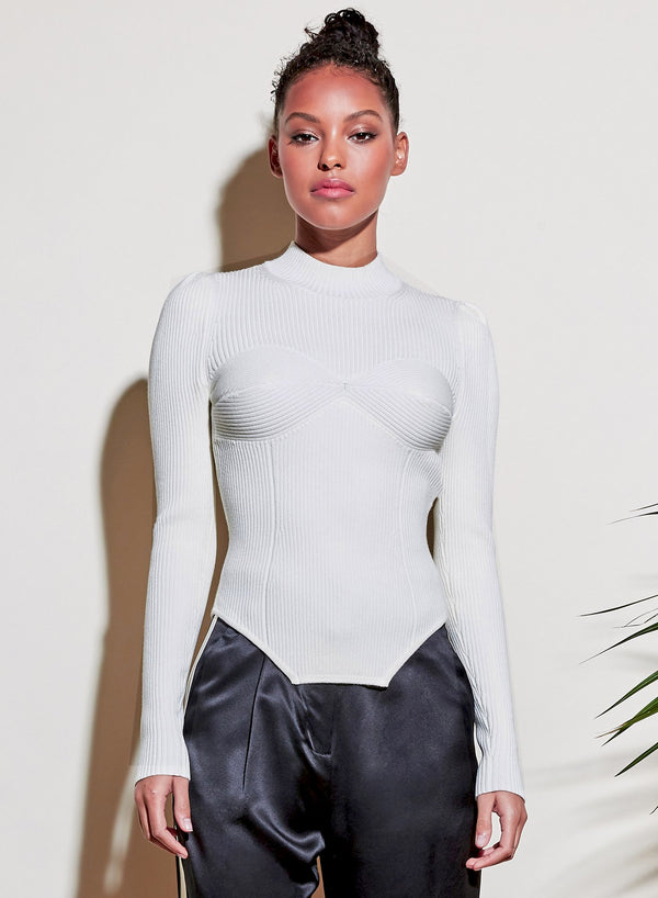 Ivory - Corset Sweater | Fleur du Mal - DEMO