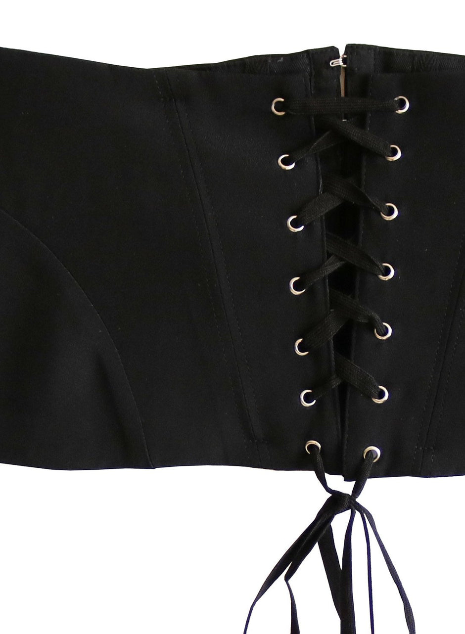 Black - Lacing Corset Belt | Fleur du Mal - DEMO