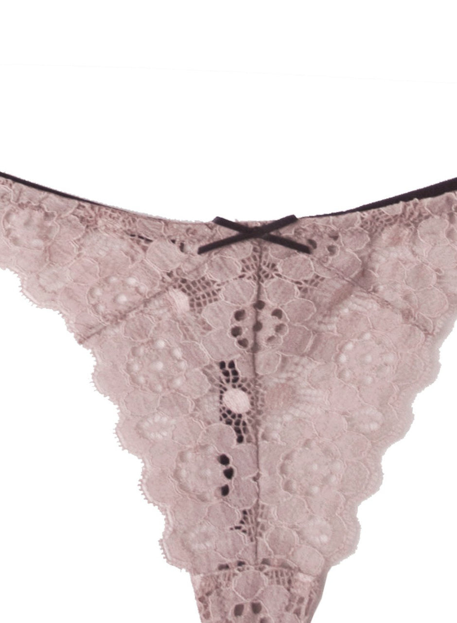 Blush - Crochet Lace Slim Thong | Fleur du Mal - DEMO