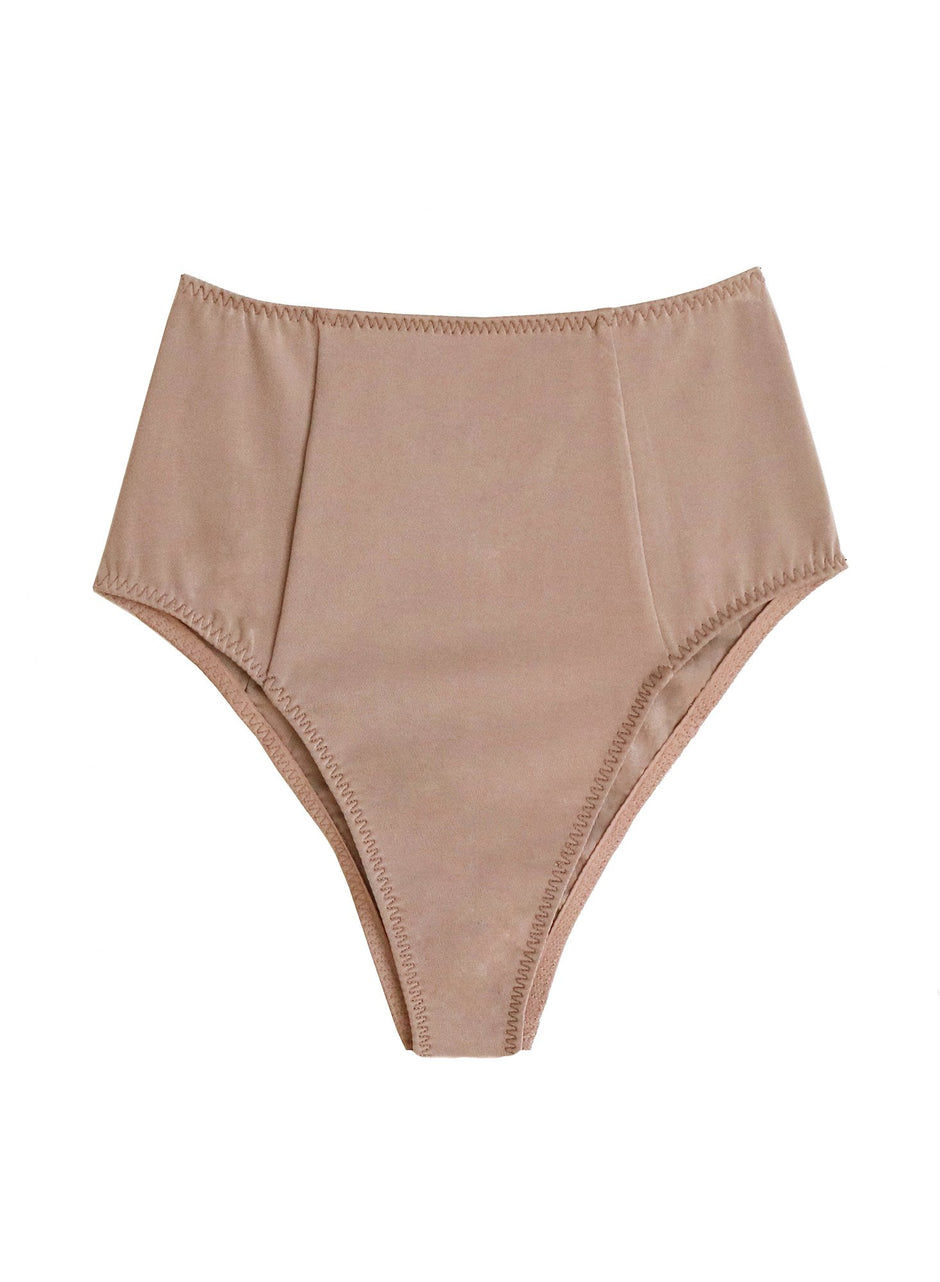 Tan - Charlotte High Waist Bottom | Fleur du Mal - DEMO
