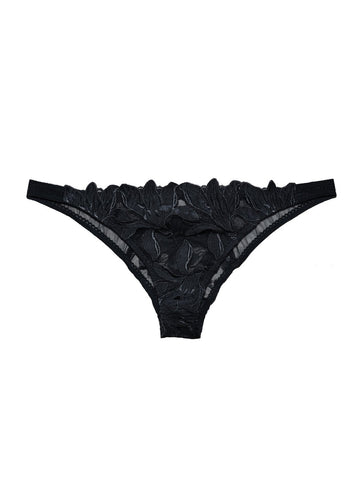 Black - Lily Embroidery Cheeky | Fleur du Mal - DEMO