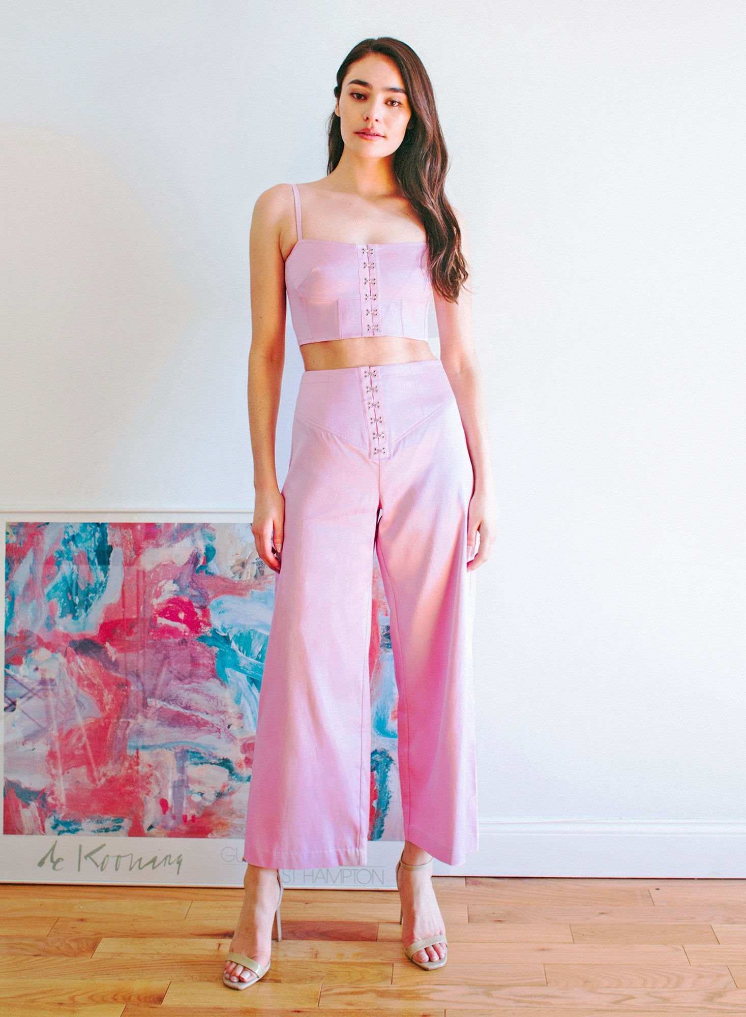 Hook & Eye Corset Waist Pant