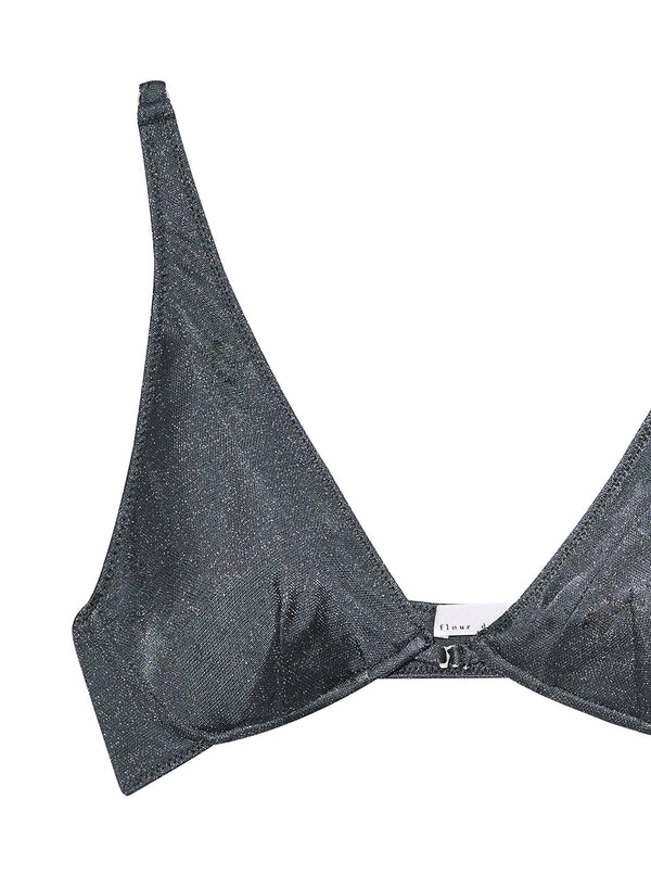 Sparkle grey - Sparkle Jersey Bra | Fleur du Mal - DEMO