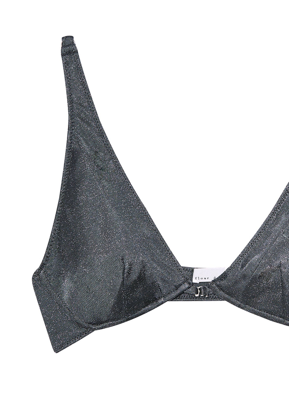 Sparkle grey - Sparkle Jersey Bra | Fleur du Mal - DEMO