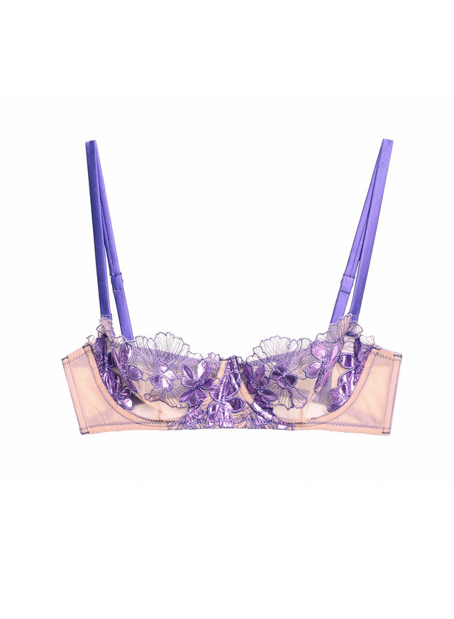 Pansy - Violet Balconette Bra | Fleur du Mal - DEMO