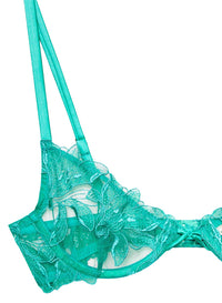 Fuller Cup Lily Embroidery Plunge Demi Bra