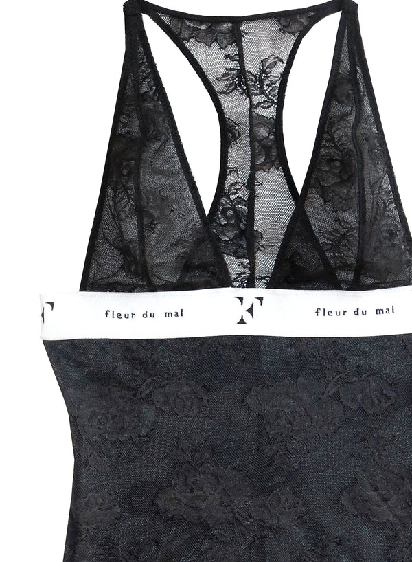 Black - Lace Garcon Bodysuit | Fleur du Mal - DEMO