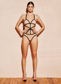 Lace Bondage Bodysuit