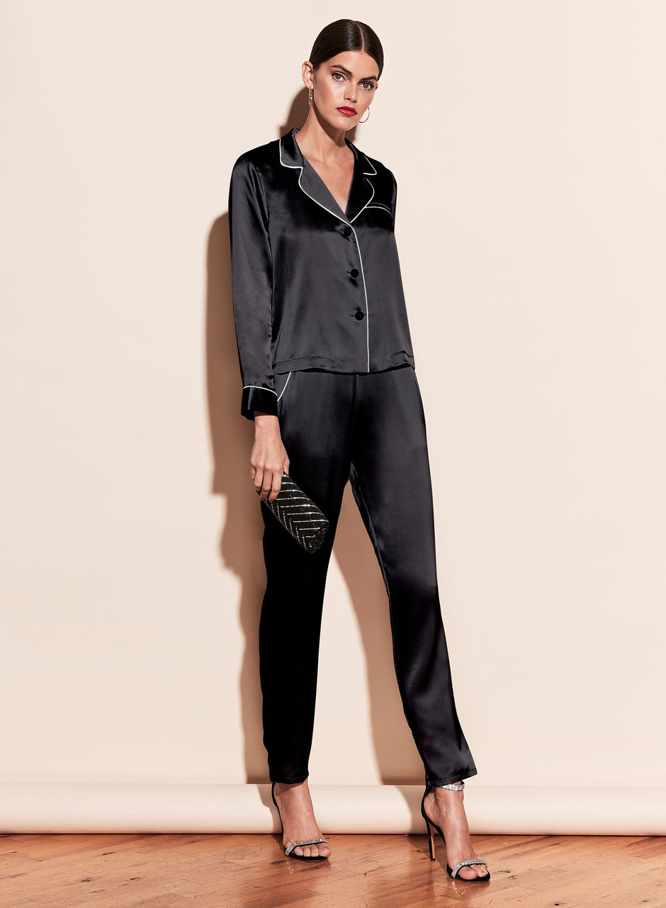 Black - Fleur PJ Top | Fleur du Mal - DEMO