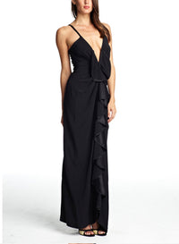 Fleur du Soir Satin Gown
