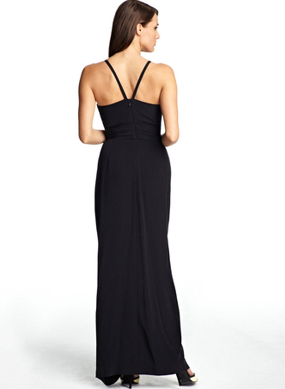 Black - Fleur du Soir Satin Gown | Fleur du Mal - DEMO