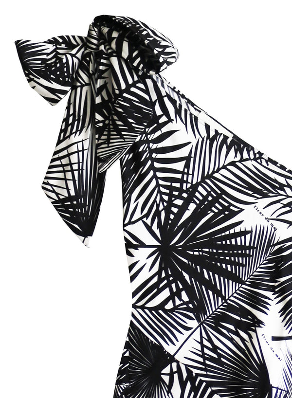 Ivory - One Shoulder Tie Gown | Fleur du Mal - DEMO