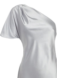 One Shoulder Bias Slip Dress