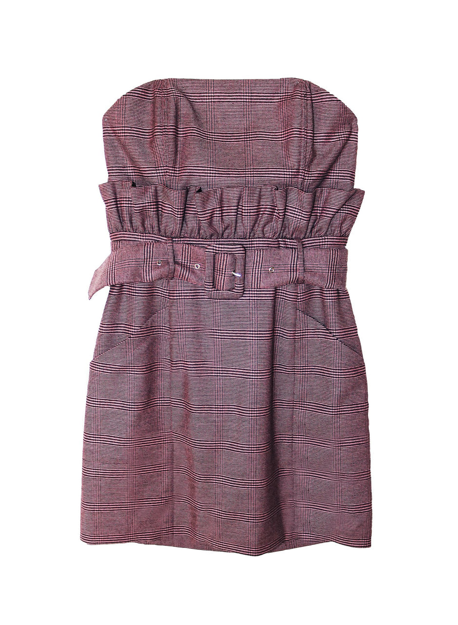 Pink prince of wales - Strapless Mini Dress | Fleur du Mal - DEMO