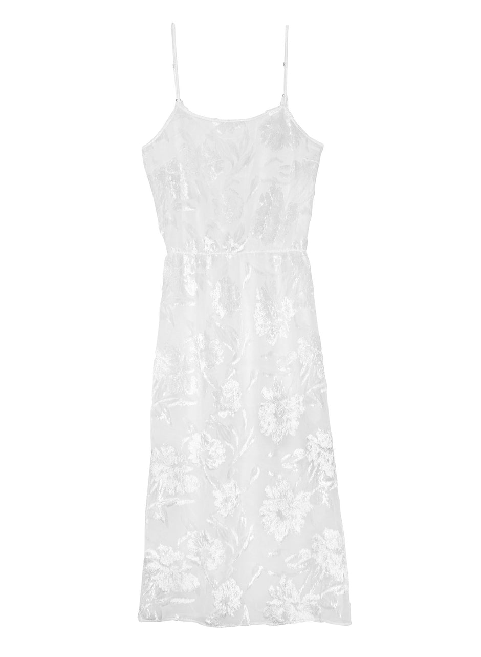 Ivory - Fil Coupé Tea Length Dress | Fleur du Mal - DEMO